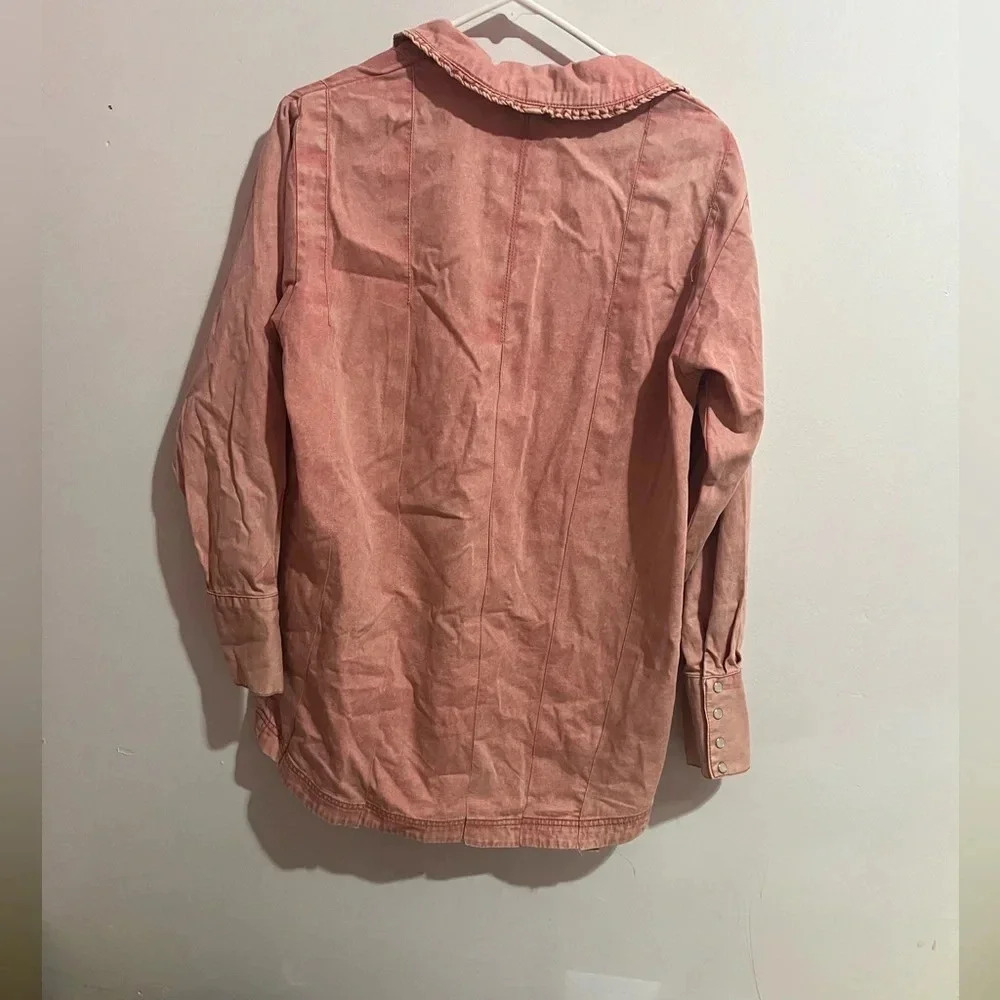 Free People Pink Button Down Shirt - Picture 3 of 3
